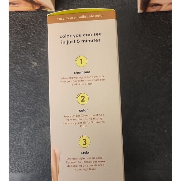 3 HIMS Under Cover Hair Color Dye & Conditioner Light Brown Color Blends Grays - Picture 3 of 5